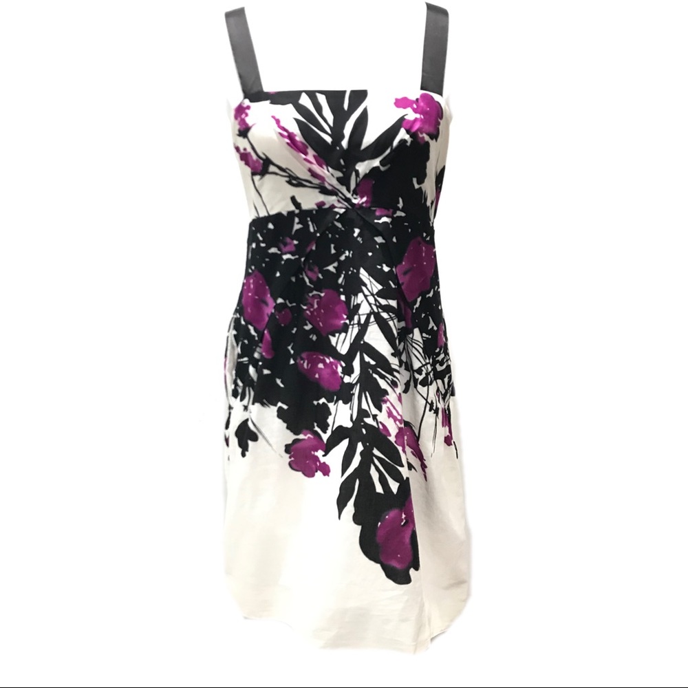 NWT Lucy Paris Black White Floral Dress. Size L.